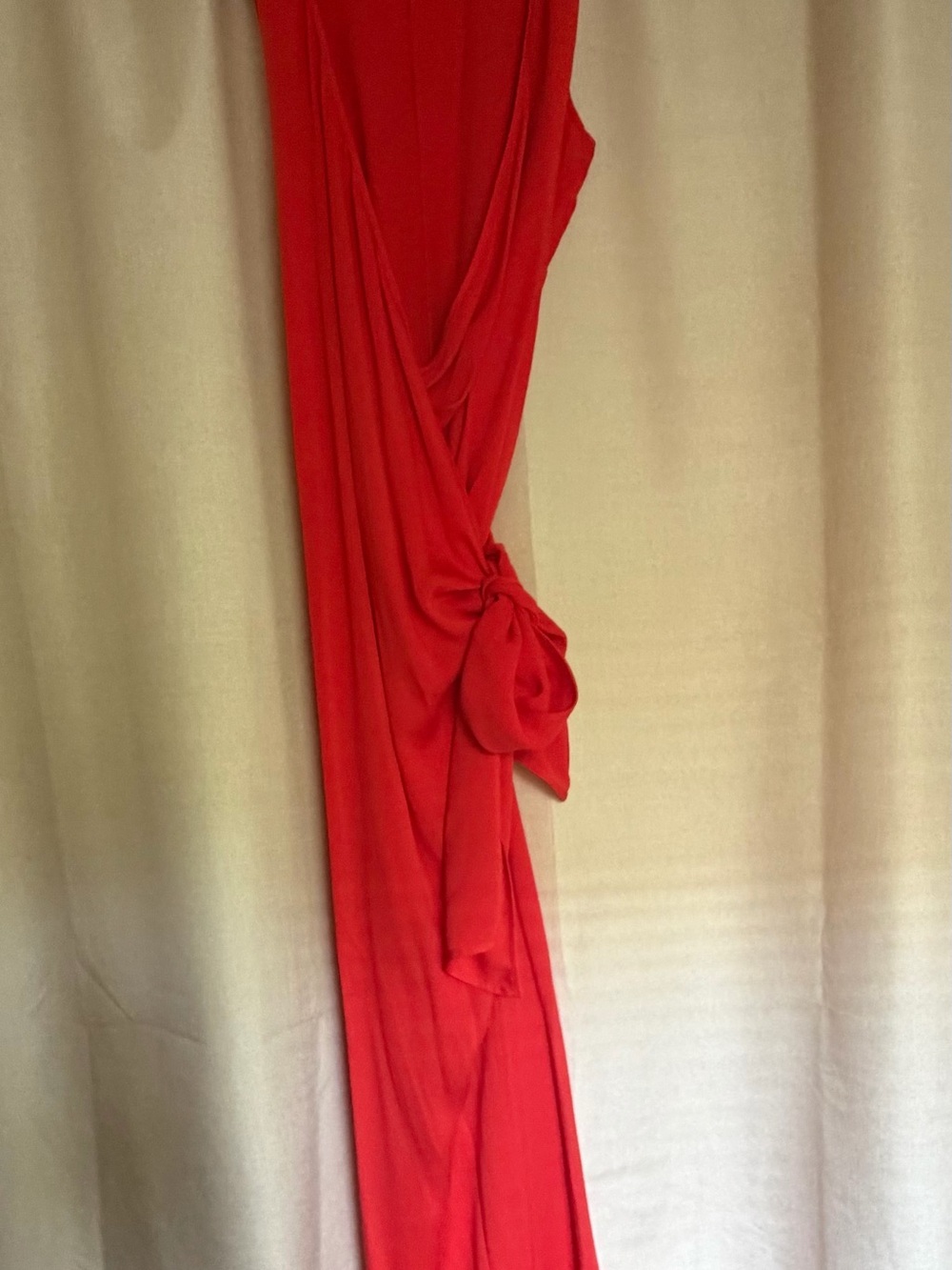 MaxMara Red Silk Maxi Dress